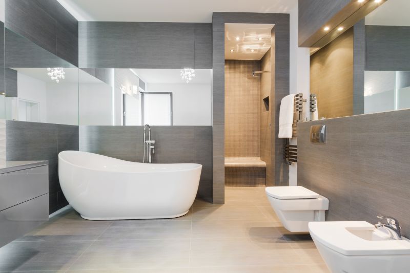 Bathroom with Modern Bathtub